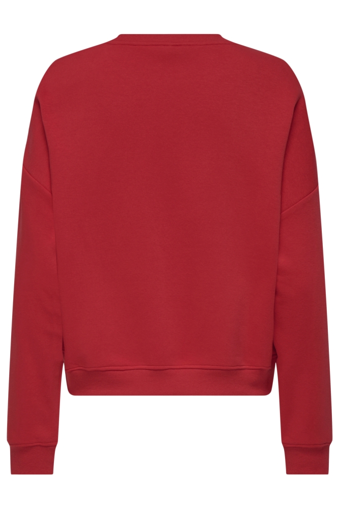 ONLSWEAT LIFE L/S CREW O.SIZE STATE 15254183 TRUE RED/PARIS FRANCE
